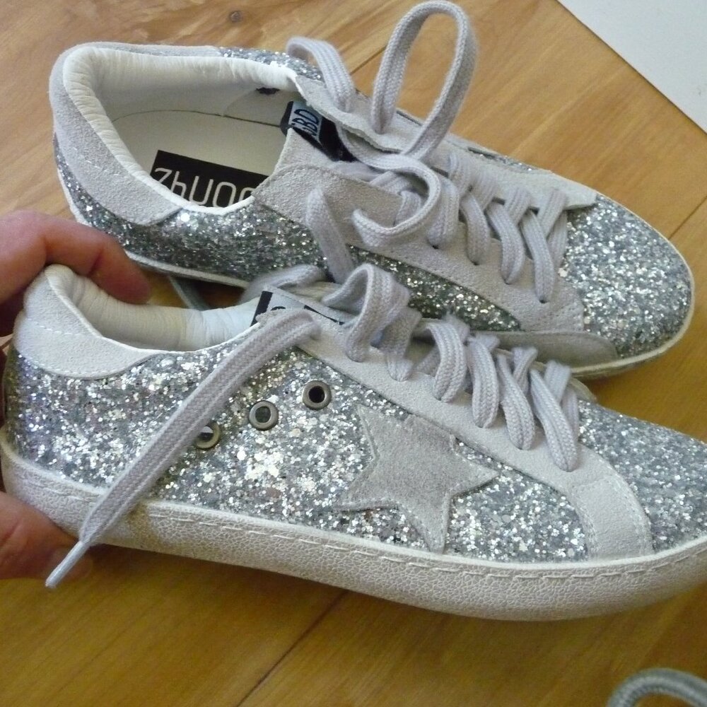 GGBD ZhUOCaiZi NEW SUPERSTAR GLITER SHOES NEW NO BOX SIZE 38